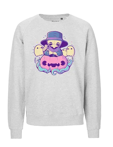Cute Plague Doctor Pumpkin - plague doctor, plague, pestdoktor, pumpkin, ghost, geist, halloween - Fairtrade Sweatshirt