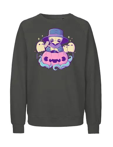 Cute Plague Doctor Pumpkin - plague doctor, plague, pestdoktor, pumpkin, ghost, geist, halloween - Fairtrade Sweatshirt