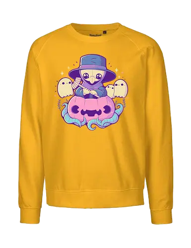 Cute Plague Doctor Pumpkin - plague doctor, plague, pestdoktor, pumpkin, ghost, geist, halloween - Fairtrade Sweatshirt