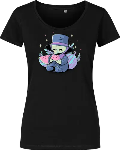 Cute Plague Doctor with Watermelon
