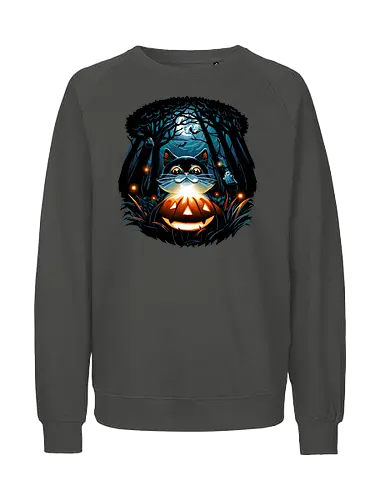Halloween Mystery - halloween, cat, katze, mystery, jack-o-lantern - Fairtrade Sweatshirt