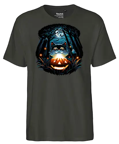 Halloween Mystery - halloween, cat, katze, mystery, jack-o-lantern - Fairtrade T-Shirt