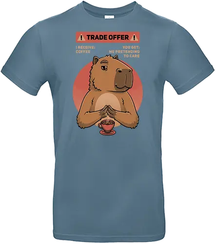 Capybara Trade Offer - trade, meme, capybara, coffee, kaffee - Standard T-Shirt