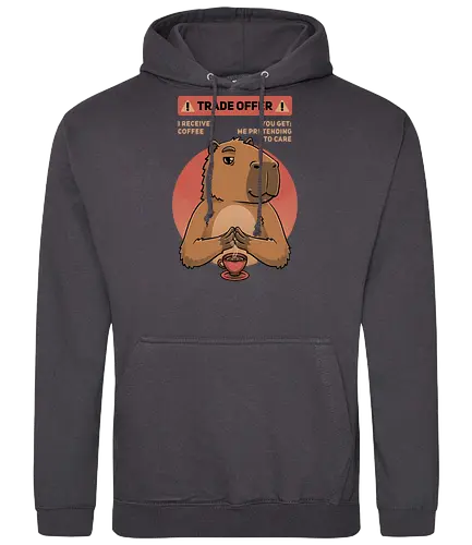 Capybara Trade Offer - trade, meme, capybara, coffee, kaffee - Standard Hoodie