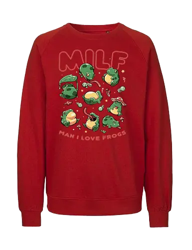 Man I Love Frogs - Frosch, Green, MILF, Funny - Fairtrade Sweatshirt