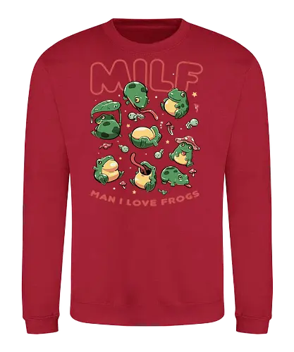 Man I Love Frogs - Frosch, Green, MILF, Funny - Sweatshirt