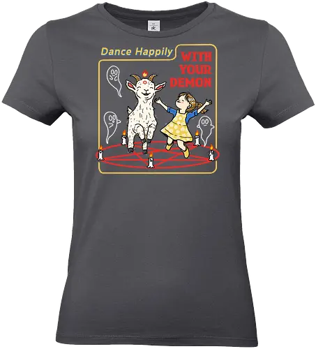 Dance Happily - demon, goat, dance, tanzen, happy, pentagram - Standard T-Shirt (Frauen)