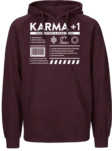 Karma - Karma, good intent, statement - Fairtrade Hoodie