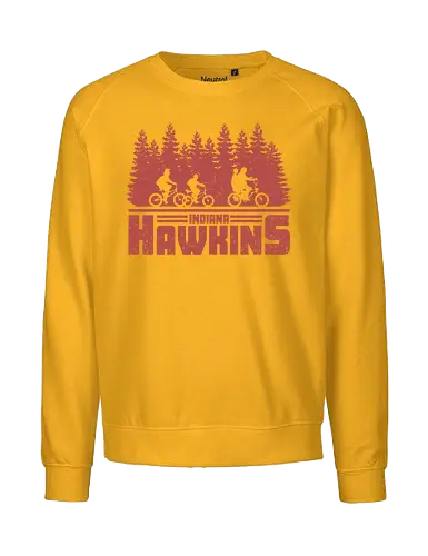 Hawkins, Indiana - hawkins, indiana, strange, things, 80s - Fairtrade Sweatshirt