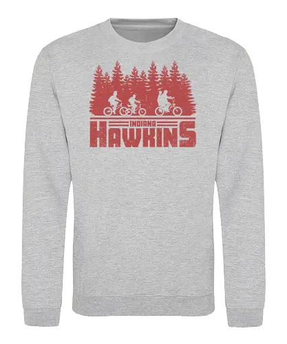 Hawkins, Indiana - hawkins, indiana, strange, things, 80s - Sweatshirt