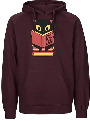 How to train your human - cat, katze, training, fun - Fairtrade Hoodie