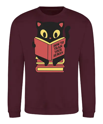 How to train your human - cat, katze, training, fun - Sweatshirt