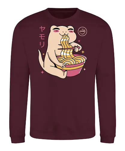 Kawaii Gecko Ramen - ramen, noodles, gecko, axolotl - Sweatshirt