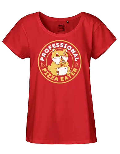 Professional Pizza ter - dog, hund, pizza, shiba, inu - Fairtrade Girl Shirt