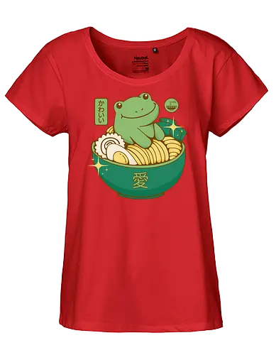 Ramen Frog - ramen, frosch, frog - Fairtrade Girl Shirt