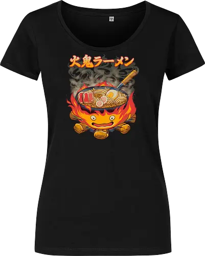 Fire Demon Ramen - fire, ramen, anime - Damen T-Shirt