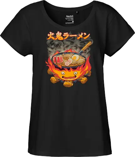 Fire Demon Ramen - fire, ramen, anime - Fairtrade Girl Shirt