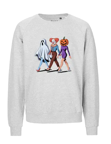 halloween party - halloween, costumes, pumpkin, party, woman, humor, trick or trt - Fairtrade Sweatshirt