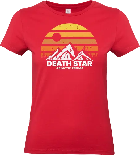 Galactic Refuge - Space Opera, moon, galactic, mountain, sun, empire - Standard T-Shirt (Frauen)