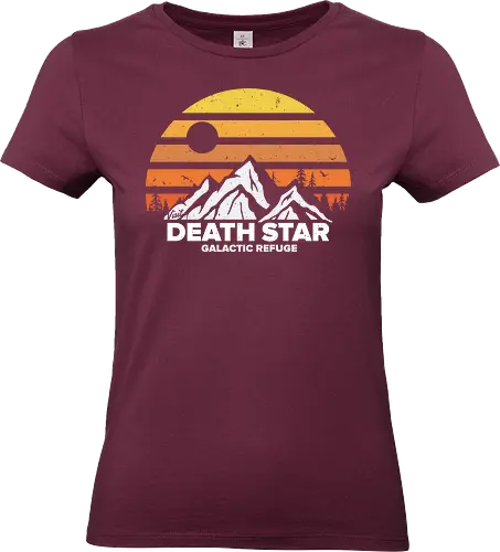 Galactic Refuge - Space Opera, moon, galactic, mountain, sun, empire - Standard T-Shirt (Frauen)