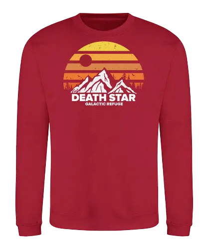 Galactic Refuge - Space Opera, moon, galactic, mountain, sun, empire - Sweatshirt