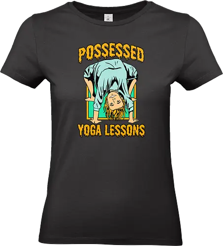 Possessed yoga lessons - halloween, costumes, pumpkin, yoga, woman, humor, possessed, trick or trt - Standard T-Shirt (Frauen)