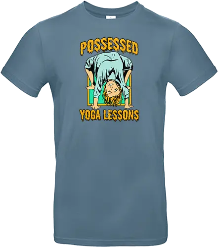 Possessed yoga lessons - halloween, costumes, pumpkin, yoga, woman, humor, possessed, trick or trt - Standard T-Shirt