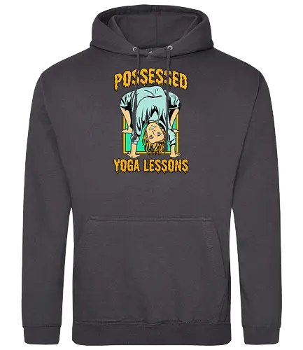 Possessed yoga lessons - halloween, costumes, pumpkin, yoga, woman, humor, possessed, trick or trt - Standard Hoodie