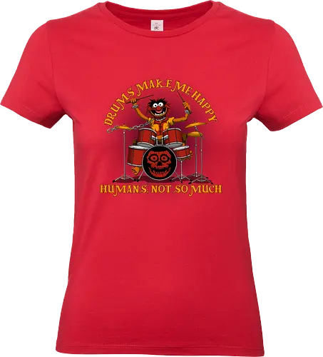 Drums Make Me Happy - sesame, street, straße - Standard T-Shirt (Frauen)