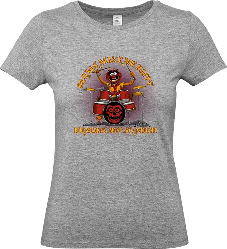 Drums Make Me Happy - sesame, street, straße - Standard T-Shirt (Frauen)