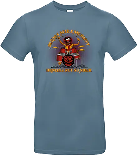 Drums Make Me Happy - sesame, street, straße - Standard T-Shirt