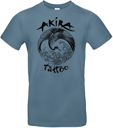 Akira Tattoo - Kranich - schwarz - Standard T-Shirt