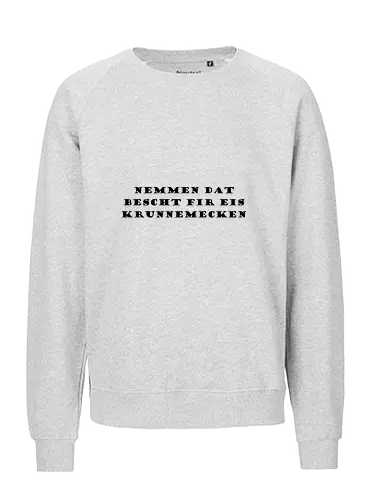 MDB Sproch Front - #minettsdappbrauerei, #midabrau, #lokalebéier, #craftbeerlover - Fairtrade Sweatshirt