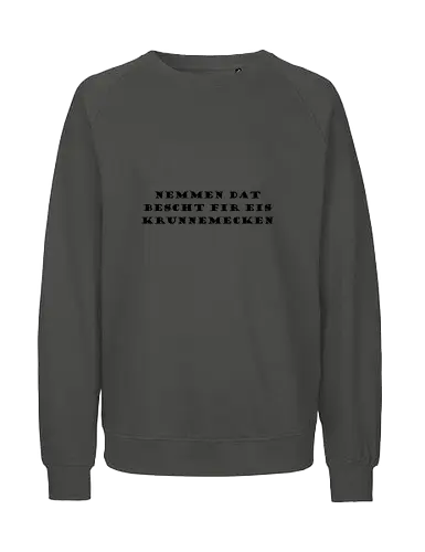 MDB Sproch Front - #minettsdappbrauerei, #midabrau, #lokalebéier, #craftbeerlover - Fairtrade Sweatshirt