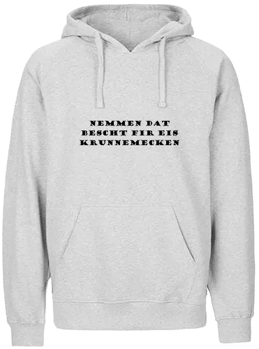 MDB Sproch Front - #minettsdappbrauerei, #midabrau, #lokalebéier, #craftbeerlover - Fairtrade Hoodie
