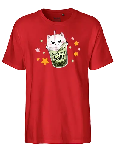 Unfreundlicher Bubble Tea - wortwitz, bubble tea - Fairtrade T-Shirt