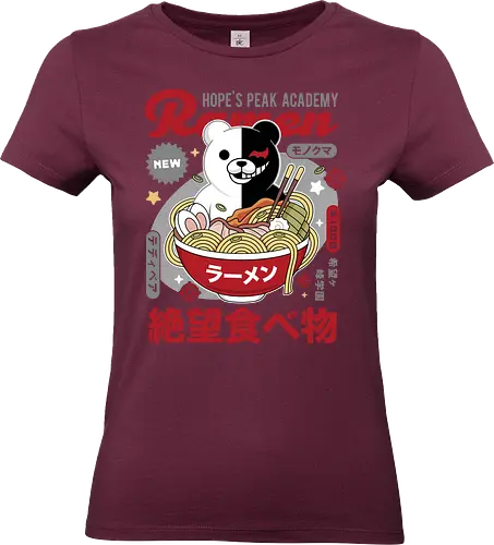 Hopes Peak Academy Ramen - anime, manga, monokuma, despair, video game, gamer, gaming, killing harmony, junko enoshima, makoto naegi, br, monobr, hopes pk academy, dangan - Standard T-Shirt (Frauen)