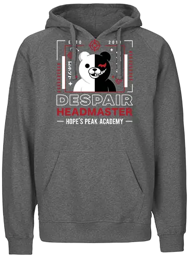 Despair Headmaster Aesthetic - anime, manga, monokuma, despair, video game, gamer, gaming, killing harmony, junko enoshima, makoto naegi, br, monobr, hopes pk academy, dangan - Fairtrade Hoodie