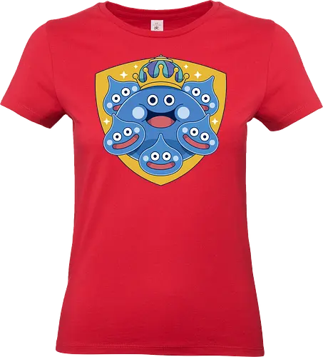 King Slime Shield - Quest, slime, king slime, monsters, golem, game, gaming, gamer, video games, rpg, jrpg, echoes of an elusive age, kawaii, Quest xi, erdr - Standard T-Shirt (Frauen)