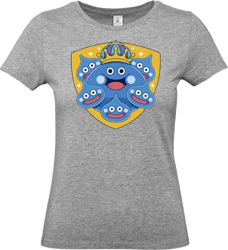 King Slime Shield - Quest, slime, king slime, monsters, golem, game, gaming, gamer, video games, rpg, jrpg, echoes of an elusive age, kawaii, Quest xi, erdr - Standard T-Shirt (Frauen)
