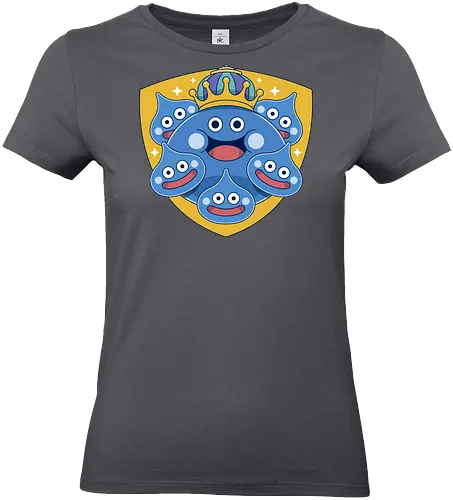 King Slime Shield - Quest, slime, king slime, monsters, golem, game, gaming, gamer, video games, rpg, jrpg, echoes of an elusive age, kawaii, Quest xi, erdr - Standard T-Shirt (Frauen)