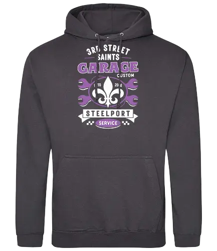 Third Street Saints Garage - saints row, johnny gat, third street saints, agents of mayhem, saints row 2, saints row 3, saints row the third, gat out of hell, saints row 4, professor genki, game, gamer, gaming, video game, playa - Standard Hoodie