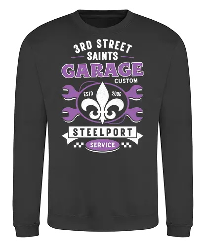 Third Street Saints Garage - saints row, johnny gat, third street saints, agents of mayhem, saints row 2, saints row 3, saints row the third, gat out of hell, saints row 4, professor genki, game, gamer, gaming, video game, playa - Sweatshirt