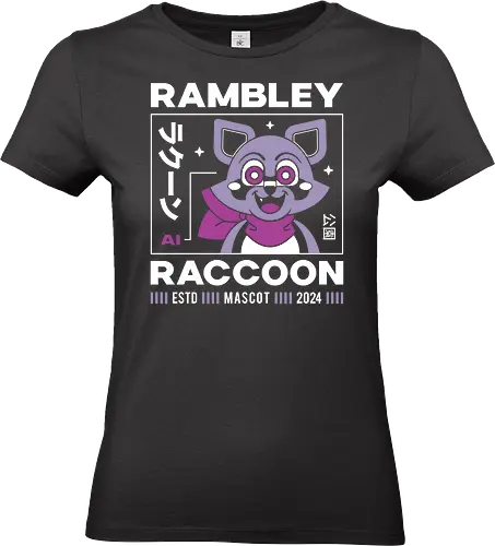 Rambley Raccoon Aesthetic - indigo park, rambley the raccoon, mascot, cute, kawaii, horror, terror, survival, game, video games, gaming, gamer, lloyd lion, mollie macaw, finley s serpent - Standard T-Shirt (Frauen)