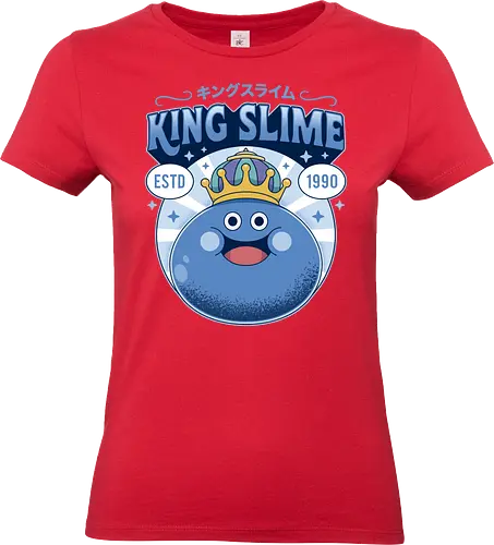 King Slime Vintage - Quest, slime, king slime, monsters, golem, game, gaming, gamer, video games, rpg, jrpg, echoes of an elusive age, kawaii, Quest xi, erdr - Standard T-Shirt (Frauen)