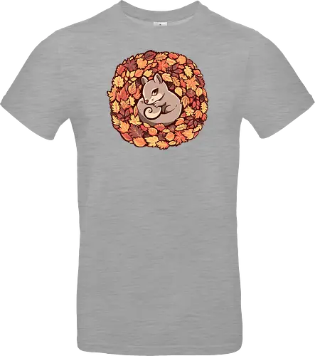Squirrel upon Autumn Leaves