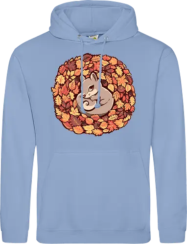 Squirrel upon Autumn Leaves