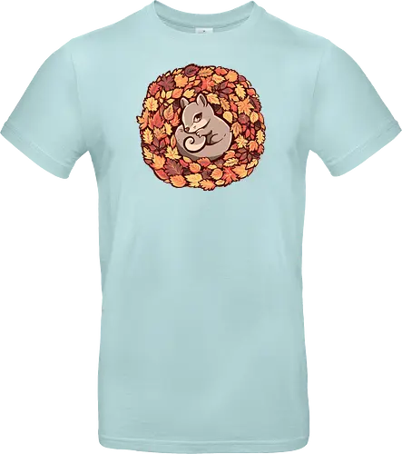 Squirrel upon Autumn Leaves