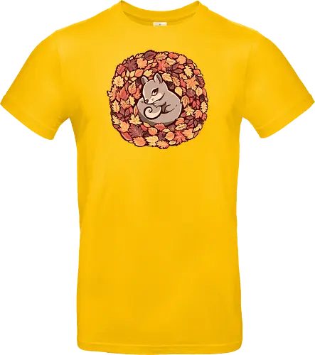 Squirrel upon Autumn Leaves