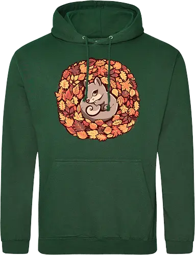 Squirrel upon Autumn Leaves